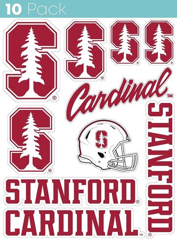 Stanford University 10 Pack Collegiate Vinyl Decal Sticker Officially Licensed Collegiate Product in Saudi Arabia