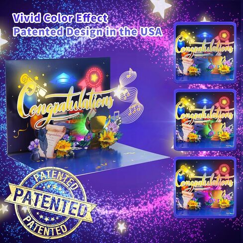 XTF2015 Mother's Day Pop Up Card 'LOVE YOU MOM' 3D Flower Greeting Card, Thanksgiving Day & Happy Mothers Day Gifts Card, Light & Music 3D Greeting Cards with Envelope and Note Tag in Kuwait