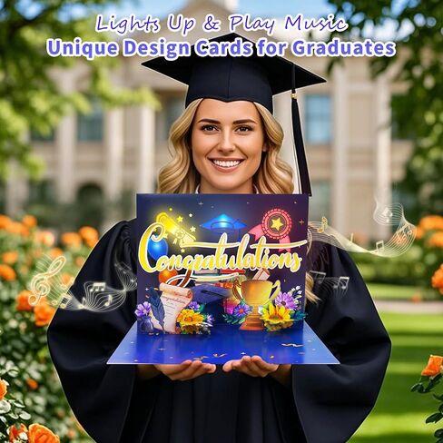 XTF2015 Mother's Day Pop Up Card 'LOVE YOU MOM' 3D Flower Greeting Card, Thanksgiving Day & Happy Mothers Day Gifts Card, Light & Music 3D Greeting Cards with Envelope and Note Tag in Kuwait