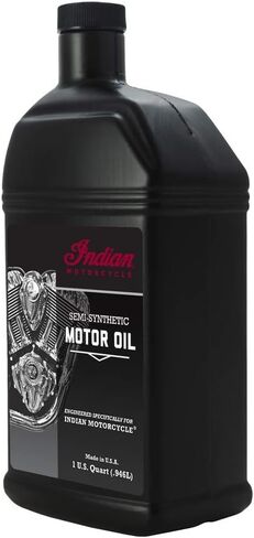 Indian Motorcycle Oil 20W-40 Semi-Synthetic for Specific Chief, Chieftain, Roadmaster, Springfield Models and More With Thunderstroke 111 & 116 Air Cooled Engines, Motor Oils, 1 Quart, Qty 1-2880012 in Saudi Arabia