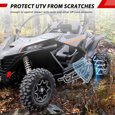 Nerf Bars Rock Sliders for 2020-2024 CFMOTO ZForce 950, Heavy Duty Combined Steel Tree Kickers Side Bumper for ZForce 950 Sport/HO Sport/HO EX Accessories, Replace # 5BY#-801300-1000 in Saudi Arabia