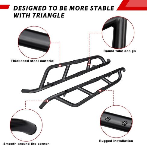 Nerf Bars Rock Sliders for 2020-2024 CFMOTO ZForce 950, Heavy Duty Combined Steel Tree Kickers Side Bumper for ZForce 950 Sport/HO Sport/HO EX Accessories, Replace # 5BY#-801300-1000 in Saudi Arabia