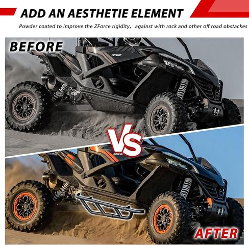 Nerf Bars Rock Sliders for 2020-2024 CFMOTO ZForce 950, Heavy Duty Combined Steel Tree Kickers Side Bumper for ZForce 950 Sport/HO Sport/HO EX Accessories, Replace # 5BY#-801300-1000 in Saudi Arabia