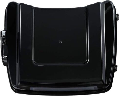 مجموعة All Black Tour Pack Set 5.5 "Razor Tour Pack Trunk W/Black Latches Backrest & Luggage Rack لـ Harley Touring Road King Street Glide 2014-2023 in Saudi Arabia