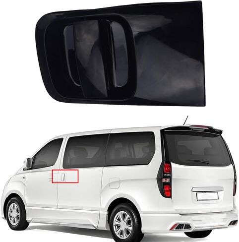 Car Outside Exterior Sliding Door Handle Left/Right 83650-4H100 83660-4H100 for Hyundai H1 Starex Imax I800 2005-2018(Black-Left) in Saudi Arabia