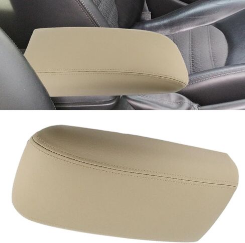 Car Armrest Cover Console Cover Lid Latch Leather Black/Beige for Chevrolet Trailblazer for Gmc Envoy 25998838 Modified Accessories(Beige) in Saudi Arabia