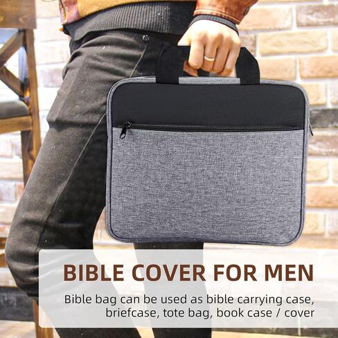 Bible Covers for Men, Bible Case for Women 11.5" x 8.75" Bible Bag for Boys, Bible Carrying Case, Bible Book Cover with Handle, Bible Holder for Travel (Camouflage) in Kuwait