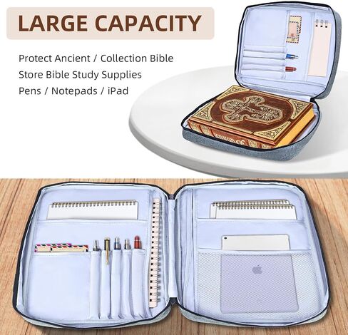 Bible Covers for Men, Bible Case for Women 11.5" x 8.75" Bible Bag for Boys, Bible Carrying Case, Bible Book Cover with Handle, Bible Holder for Travel (Camouflage) in Kuwait