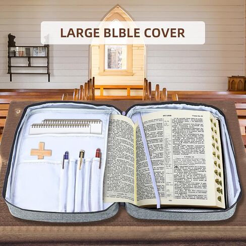 Bible Covers for Men, Bible Case for Women 11.5" x 8.75" Bible Bag for Boys, Bible Carrying Case, Bible Book Cover with Handle, Bible Holder for Travel (Camouflage) in Kuwait