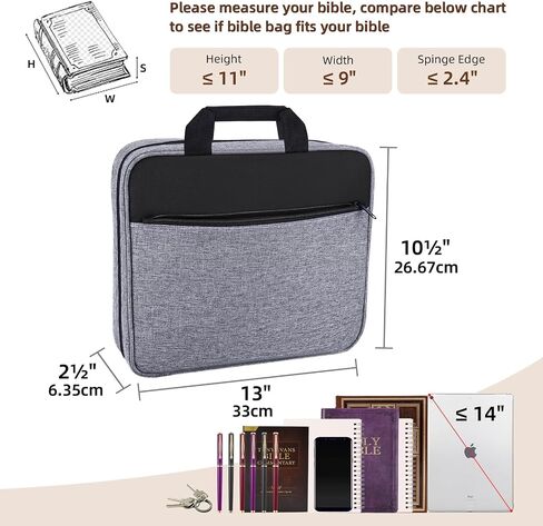 Bible Covers for Men, Bible Case for Women 11.5" x 8.75" Bible Bag for Boys, Bible Carrying Case, Bible Book Cover with Handle, Bible Holder for Travel (Camouflage) in Kuwait