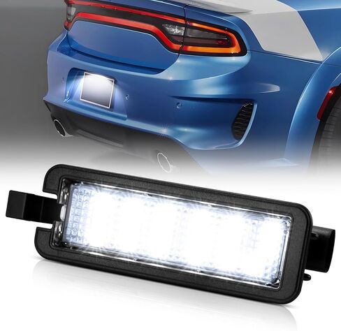 LED License Plate Lights Tag Lights Compatible with Challenger Avenger 2008-2014 Dodge Charger 2005-2014 Magnum 2005-2008 Dart 2013-2016 in Kuwait