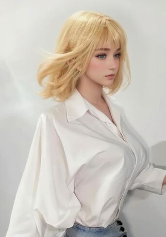 DAZCOS Anime Cosplay Wigs Womens Adults Costume Accessories for Halloween Party (Blonde) in Saudi Arabia