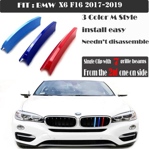 مقاطع McOlored متوافقة مع 23-Up لـ BMW X5 G05 LCI FIT 40I 40IX 50IX M50IX SVA 2023 2024 2025 2026 Stripe Grille Grill Kodney in Kuwait