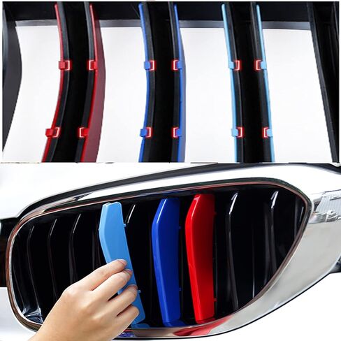 مقاطع McOlored متوافقة مع 23-Up لـ BMW X5 G05 LCI FIT 40I 40IX 50IX M50IX SVA 2023 2024 2025 2026 Stripe Grille Grill Kodney in Kuwait