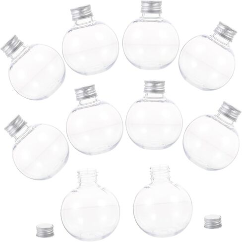 ARTIBETTER Light Bulb Bottle 10pcs Transparent Spherical Bottle Manual Empty Bottle The Party The Pet Novelty Drinking Glasses in Saudi Arabia