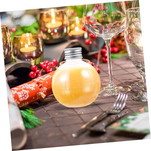 ARTIBETTER Light Bulb Bottle 10pcs Transparent Spherical Bottle Manual Empty Bottle The Party The Pet Novelty Drinking Glasses in Saudi Arabia