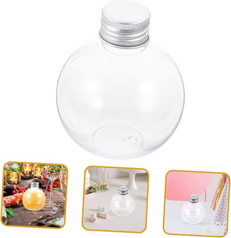 ARTIBETTER Light Bulb Bottle 10pcs Transparent Spherical Bottle Manual Empty Bottle The Party The Pet Novelty Drinking Glasses in Saudi Arabia