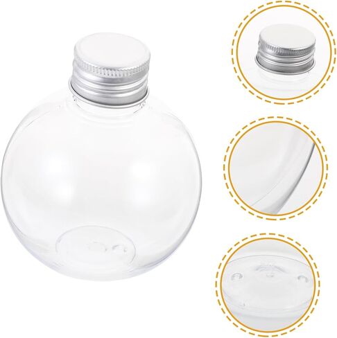 ARTIBETTER Light Bulb Bottle 10pcs Transparent Spherical Bottle Manual Empty Bottle The Party The Pet Novelty Drinking Glasses in Saudi Arabia