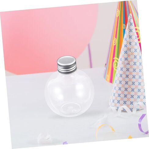 ARTIBETTER Light Bulb Bottle 10pcs Transparent Spherical Bottle Manual Empty Bottle The Party The Pet Novelty Drinking Glasses in Saudi Arabia