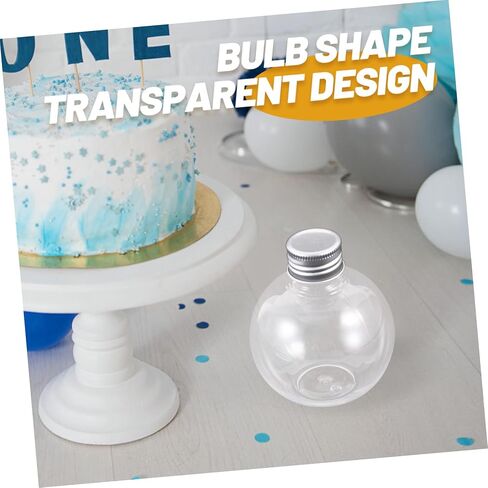 ARTIBETTER Light Bulb Bottle 10pcs Transparent Spherical Bottle Manual Empty Bottle The Party The Pet Novelty Drinking Glasses in Saudi Arabia