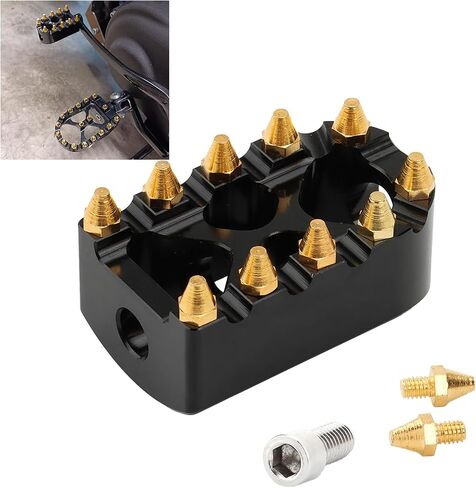 MX Wide Floorboards Foot Pegs Brake Pedal Cover Shifter Peg Kit for Harley Touring 1986-2023 Road Glide Street Glide 86-2017 Softail Fat Boy FL 2012-2016 Dyna FLD (Gold Black) in Saudi Arabia