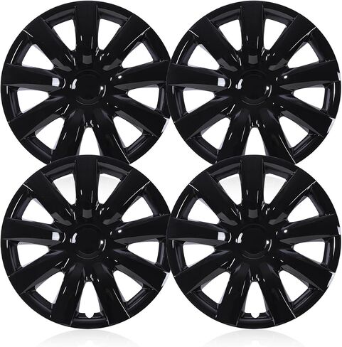 WOLFSTORM 16" 4-Pack Hubcaps for Toyota Camry 2007-2011 (Including Hybrid Model) Steel Wheels, R16 Car Hubcaps Snap On Installation 16 Inch Wheel Rim Cover, Chrome in Saudi Arabia