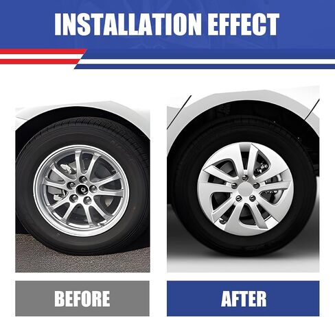Winjet 1PC استبدال 15 "RIM Cover Cover Hubcaps نمط OEM لعام 2016-2022 Toyota Prius/Prime & 2020-2024 Corolla Hybrid Replace Snap على غطاء المحور-15 بوصة 1pc (Lacquer Silver & Black Lacquer) in Saudi Arabia