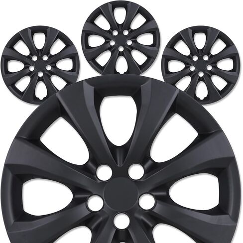 16" Premium Wheel Rim Covers for 2020-2025 Toyota Corolla–Set of 4 Hubcaps, ABS&PC Material Hub Protection Accessory,Snap-on Replacement Caps for Car,Pickup Truck,SUV-16 Inch Silver Lacquer in Saudi Arabia