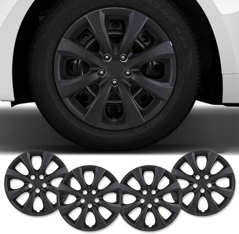 16" Premium Wheel Rim Covers for 2020-2025 Toyota Corolla–Set of 4 Hubcaps, ABS&PC Material Hub Protection Accessory,Snap-on Replacement Caps for Car,Pickup Truck,SUV-16 Inch Silver Lacquer in Saudi Arabia