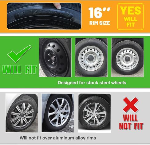 16" Premium Wheel Rim Covers for 2020-2025 Toyota Corolla–Set of 4 Hubcaps, ABS&PC Material Hub Protection Accessory,Snap-on Replacement Caps for Car,Pickup Truck,SUV-16 Inch Silver Lacquer in Saudi Arabia