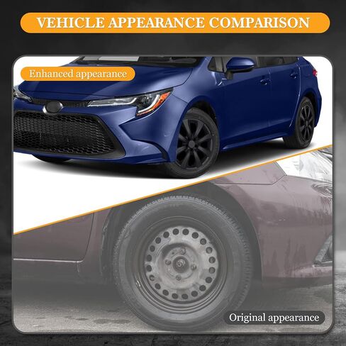 16" Premium Wheel Rim Covers for 2020-2025 Toyota Corolla–Set of 4 Hubcaps, ABS&PC Material Hub Protection Accessory,Snap-on Replacement Caps for Car,Pickup Truck,SUV-16 Inch Silver Lacquer in Saudi Arabia