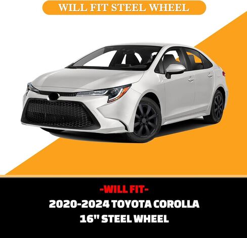 16" Premium Wheel Rim Covers for 2020-2025 Toyota Corolla–Set of 4 Hubcaps, ABS&PC Material Hub Protection Accessory,Snap-on Replacement Caps for Car,Pickup Truck,SUV-16 Inch Silver Lacquer in Saudi Arabia