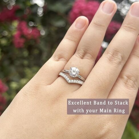 Curved Moissanite Wedding Band for Women D Color VVS1 Eternity Engagement 925 Sterling Silver Rings Size 5-10 in Kuwait