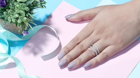 Dazzlingrock Collection 1.00 Carat (ctw) Round Lab Grown White Diamond Ladies Wedding Band Guard Ring 1 CT | Available in Metal 925 Sterling Silver in Saudi Arabia