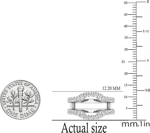 Dazzlingrock Collection 1.00 Carat (ctw) Round Lab Grown White Diamond Ladies Wedding Band Guard Ring 1 CT | Available in Metal 925 Sterling Silver in Saudi Arabia