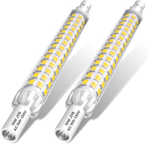 Bonlux 10W R7S LED Bulb 118mm, J Type 118mm LED Light Bulb T3 Double Ended R7S J118 LED Floodlight Replacement Bulb Daylight 6000K for Floor Lamp, Security Light (2-Pack) in Saudi Arabia