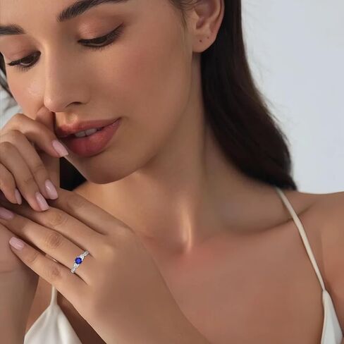 FJ Women وعد خواتم تشيكوسلوفاكيا مقلد الماس خاتم الفضة الاسترليني مجوهرات للنساء الفتيات in Saudi Arabia