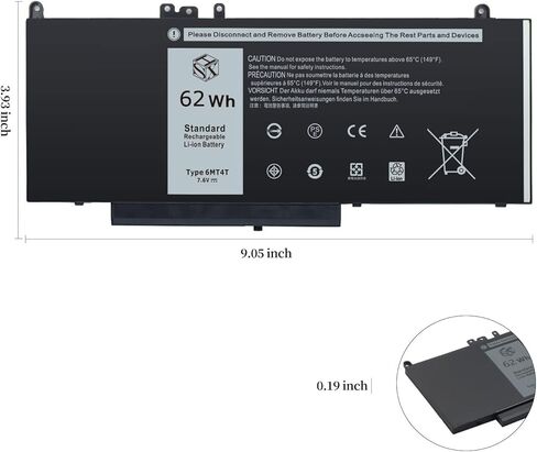 بطارية 45Wh M5Y1K 14.8V لأجهزة Dell Inspiron15 5000 3000 Series 5566 5555 5559 3551 5558 3558 3451 3567 5755 5756 5458 5759 5758 5759 GXVJ3 WKRJ2 VN3N0 HD4J 0 991XP P63F P47F P51F P52F P64G in Saudi Arabia