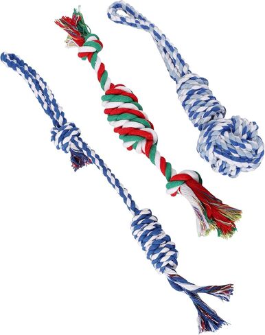 MQUMD Dog Rope Toy, Indestructible Cotton Ropes Dog Toy, Dental Cleaning and Teeth Care Dog Toy, Heavy Duty Dog Chew Toy, Interactive Tug of War Pet Toy for Large/Medium Aggressive Chewers Dog in Saudi Arabia