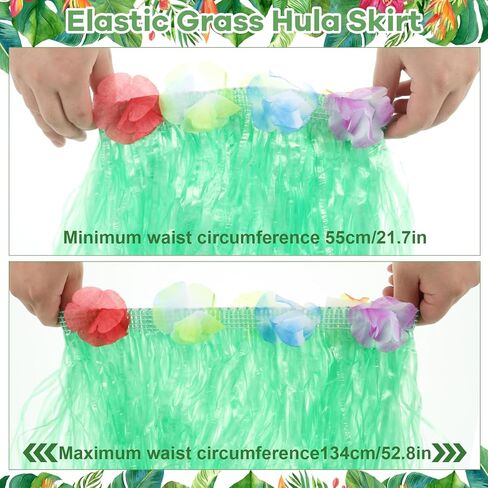 6 PCS Coconut Bra Hawaiian Grass Hula Skirt Costume Set, Flowers Dance Leis Outfits for Women Cosplay Beach Party, Yellow in Saudi Arabia