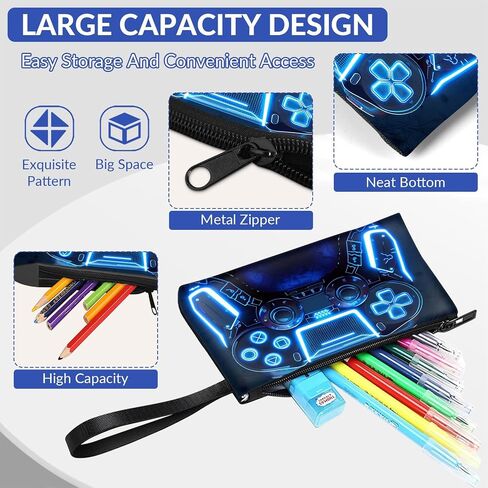 Boys Rolling Backpack for Kids - 3PCS Gamer Boys Rolling Backpack with Lunch Bag Set, Multifunctional Wheeled Bookbag for Elementary Middle School, Lightweight Travel Roller Bag in Kuwait