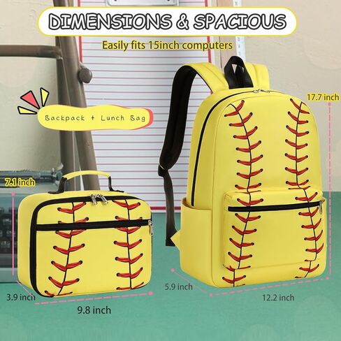 School Backpack for Girls Boys, Teens Bookbag with Lunch Box Set Kids Backpack Elementary Middle School Bag in Kuwait