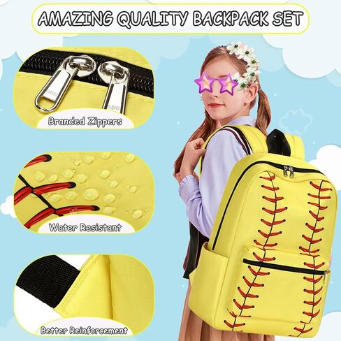 School Backpack for Girls Boys, Teens Bookbag with Lunch Box Set Kids Backpack Elementary Middle School Bag in Kuwait