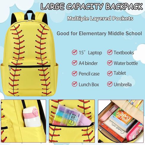 School Backpack for Girls Boys, Teens Bookbag with Lunch Box Set Kids Backpack Elementary Middle School Bag in Kuwait