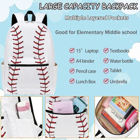 School Backpack for Girls Boys, Teens Bookbag with Lunch Box Set Kids Backpack Elementary Middle School Bag in Kuwait