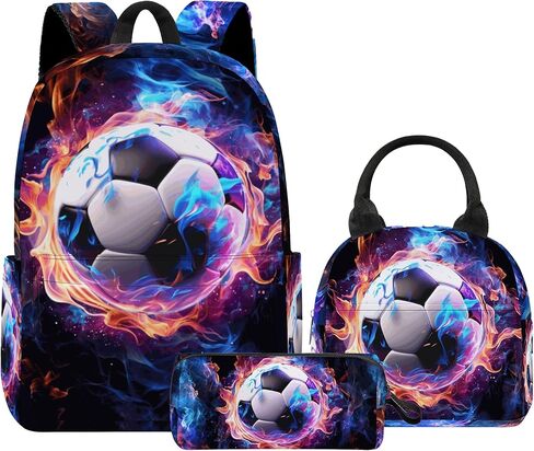3pcs Boys Baseball Backback ، حقيبة الكتب للأطفال الأولاد مع صندوق الغداء ، و 17 بوصة مراهقة للبيسبول يعودون إلى مجموعة حقيبة المدرسة ، وحقيبة الظهر المحمول لمدرسة Mens/DayPack in Kuwait