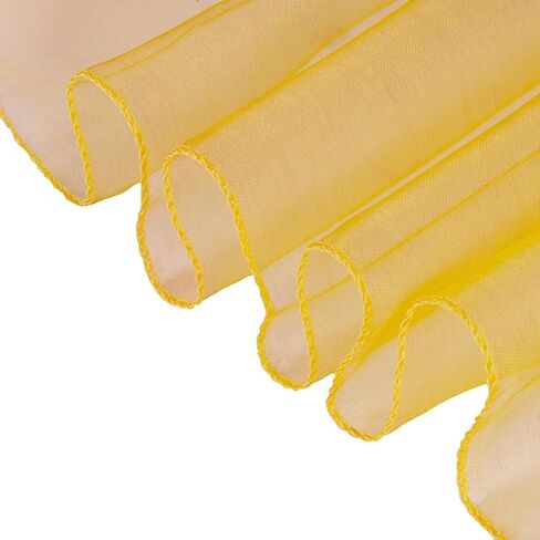 Elegant Organza Chair Sashes Sheer Fabric Sashes for Weddings, Parties, and Special Events – (Pack of 10 Pieces, Gold) Champagne in Saudi Arabia
