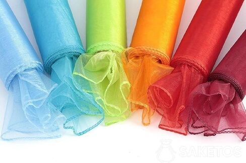 Elegant Organza Chair Sashes Sheer Fabric Sashes for Weddings, Parties, and Special Events – (Pack of 10 Pieces, Gold) Champagne in Saudi Arabia
