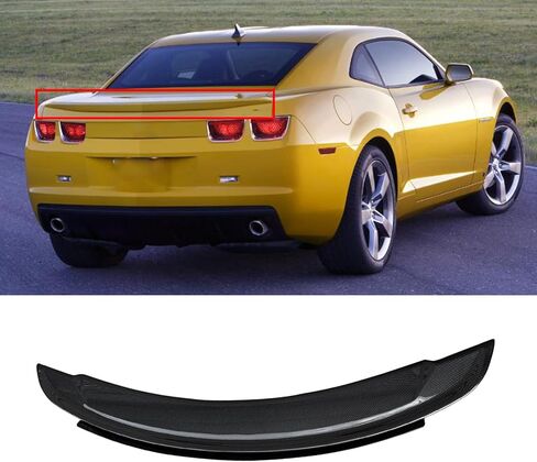 NINTE Rear Trunk Spoiler Wing Compatible with 2014 2015 Chevrrolet Camaro | EOS Style Carbon Fiber Style Painted Rear Trunk Lid Wing Spoiler in Kuwait