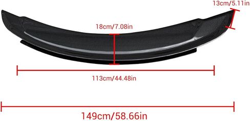 NINTE Rear Trunk Spoiler Wing Compatible with 2014 2015 Chevrrolet Camaro | EOS Style Carbon Fiber Style Painted Rear Trunk Lid Wing Spoiler in Kuwait